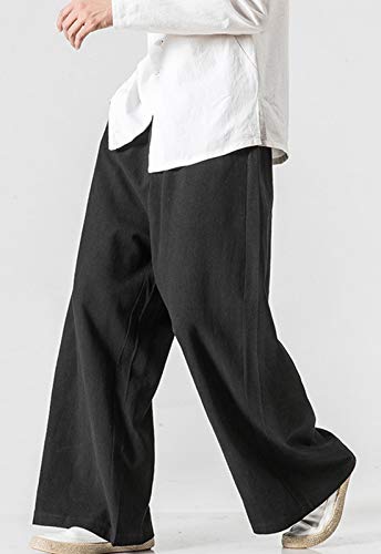 Mens Cotton Linen Pants Elastic Waist Casual Summer Beach Pants Loose  Lightweight Drawstring Straight Leg Pants with Pockets, Green, Medium :  : Clothing, Shoes & Accessories