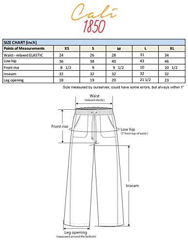 Cali1850 Women's Casual Linen Pants - Drawstring Smocked Waist Oceansi –  Kreative World Online