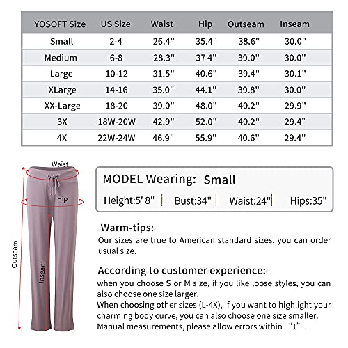 YOSOFT Women's Bamboo Lounge Wide Leg Pants Stretchy Casual Bottoms So –  Kreative World Online