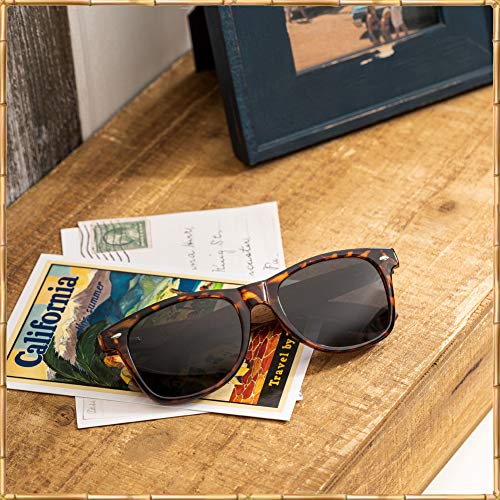 Woodies Polarized Walnut Wood Sunglasses For Kids | Black Polarized Lenses And Real Wooden Frame | 100% Uvauvb Ray Protection | Ubuy
