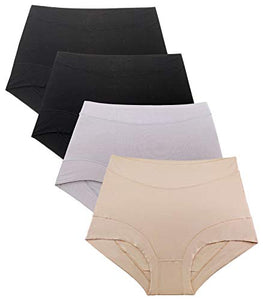 B2BODY Women's Cotton Boyshort Underwear Multi-Pack in Small to Plus Sizes