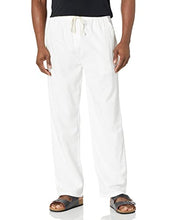 Load image into Gallery viewer, Youhan Men&#39;s Fitted Elastic Waistband Cotton Linen Pants with Drawstring (Large, White)
