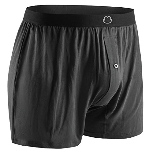 Men's Bamboo Boxer Briefs Underwear,Bamboo Viscose Trunks,Moisture Wicking  & Breathable,4-Pack,M-XXL