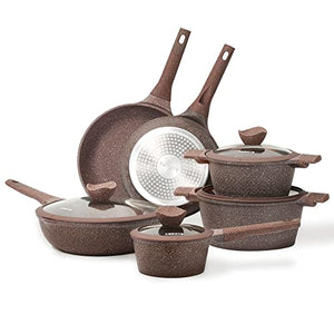 CAROTE Pots and Pans Set Nonstick, cookware sets 11 pcs, kitchen