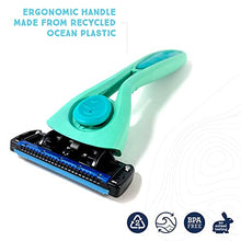 Load image into Gallery viewer, Preserve POPi Shave 5 Razor System Made with Recycled Ocean Plastic and 5-blade cartridge, Coral Pink, 1 Count
