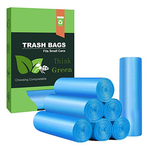 2.6 Gallon Small Trash Bags, No-Tearing Drawstring Mini Garbage Bags for  Bath