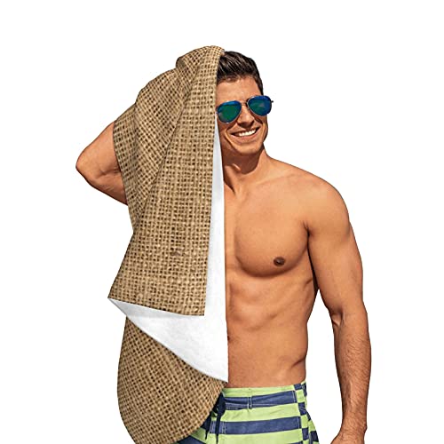 LINGF Beach Towel Sandproof,Texture Hemp ,Beach Towel Oversized,Beach –  Kreative World Online