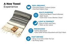 Load image into Gallery viewer, DEMMEX Certified 100% Organic Cotton &amp; Organic Dye Prewashed XL Diamond Weave Turkish Cotton Towel Peshtemal Blanket for Bath,Beach,Pool,SPA,Gym, 71x36 Inches,14 Oz (Black)
