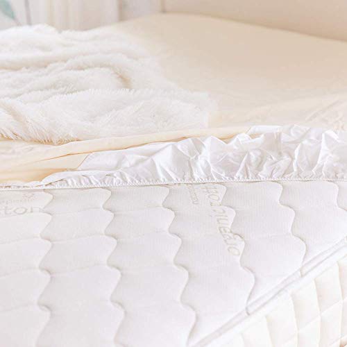 Naturepedic Organic Waterproof Mattress Protector Pad, Fitted Stretch Knit Mattress Cover for 9