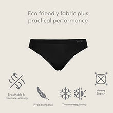 Load image into Gallery viewer, Boody Women’s G-String Thong Underwear, Seamless, Breathable Panties, Pack of 2, Medium, Black
