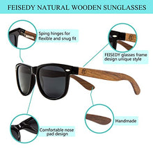 Load image into Gallery viewer, FEISEDY Men Polarized Wood Sunglasses HD UV400 Driving Fishing Golf Sunglasses B2448

