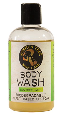 Joshua Tree 8 oz. Body Wash, Shampoo - Biodegradable Plant Based Eco Soap with Organic Ingredients (Tea Tree + Mint)