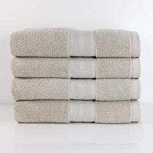 Load image into Gallery viewer, Made Here American Heritage by 1888 Mills 100% Organic Cotton Bath Towels | Made in The USA | 4 Piece Bathroom Towel Set, Stone
