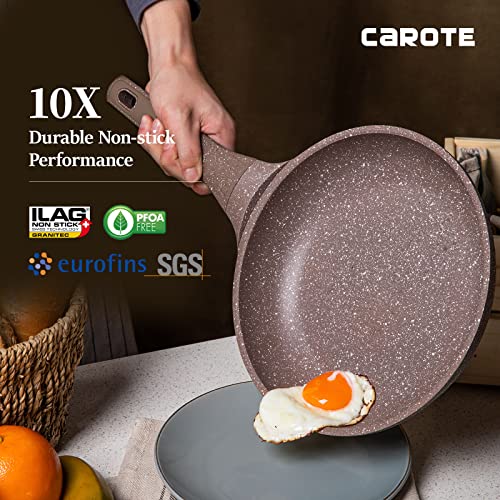 Carote Granite Nonstick Cookware Sets 10 Piece Pots and Pans Set Nonstick  Heal for sale online