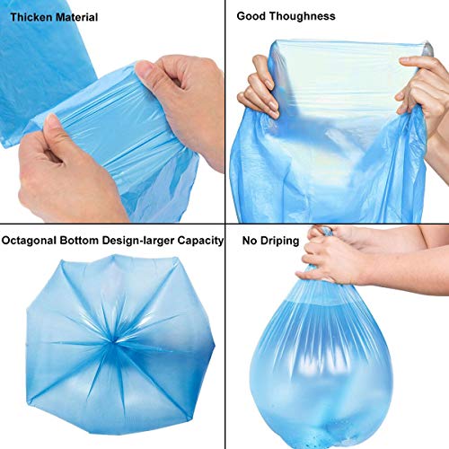  Clear Small Trash Bags - 4-6 Gallon Biodegradable