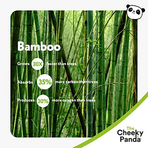 The Cheeky Panda Bamboo Toilet Paper | 4 Rolls with 200 Soft Sheets Each | Strong 3 -Ply Bamboo Tissue Paper | Plastic Free Packaging