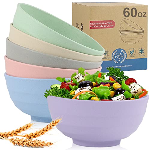 Unbreakable Salad Bowl, Cereal Bowl, Lightweight Plastic Bowls