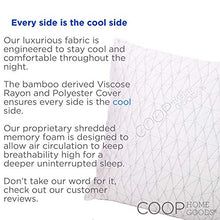 Load image into Gallery viewer, Coop Home Goods - Premium Adjustable Loft Pillow - Hypoallergenic Cross-Cut Memory Foam Fill - Lulltra Washable Cover from Bamboo Derived Rayon - CertiPUR-US/GREENGUARD Gold Certified - Queen
