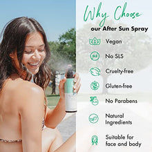 Load image into Gallery viewer, Cooling After Sun Care Spray - With Organic Aloe Vera Gel, Aloe Vera Gel Spray for Sunburn Relief Aloe Vera Spray, Aloe Gel Spray, Aloe Vera Gel for Skin Cooling Gel After Sun Lotion, Cool Down Skin Spray
